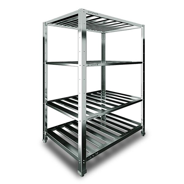 Стеллаж производственный Restoinox СТПР-15/5-ЭЦ с решётчатыми полками